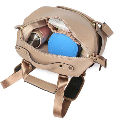 Sac à langer Élégance Pratique ouvert rempli produits pour bébé