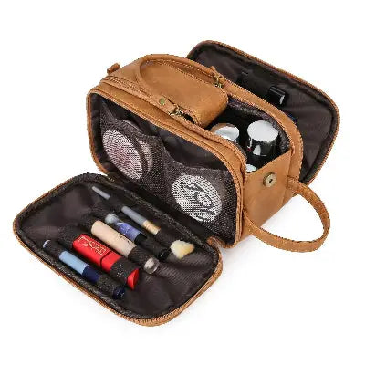 Trousse de Toilette - Polyvalente en Simili Cuir - Rangement Innovant