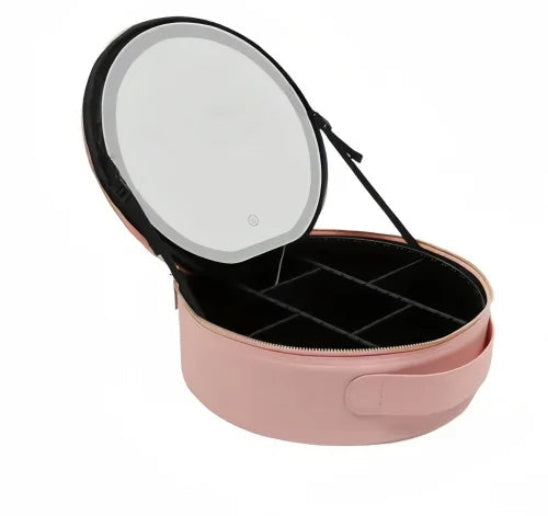 trousse de maquillage led nori rose grande taille