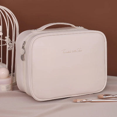 Trousse maquillage - OrganizeBeauty - Rangement innovant - Couleur blanche  - fermée