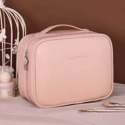 Trousse maquillage - OrganizeBeauty - Rangement innovant - Couleur rose  - fermée
