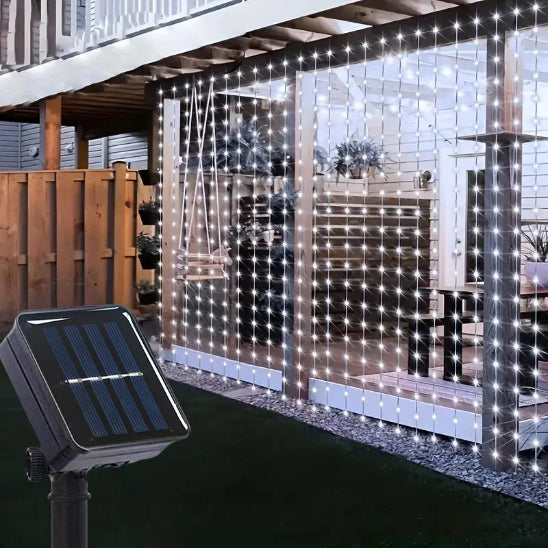 Guirlande solaire Écolight lumière blanche froide décoration terrasse