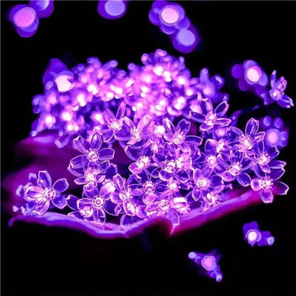 guirlande solaire extérieur illumination féerique lumière violette