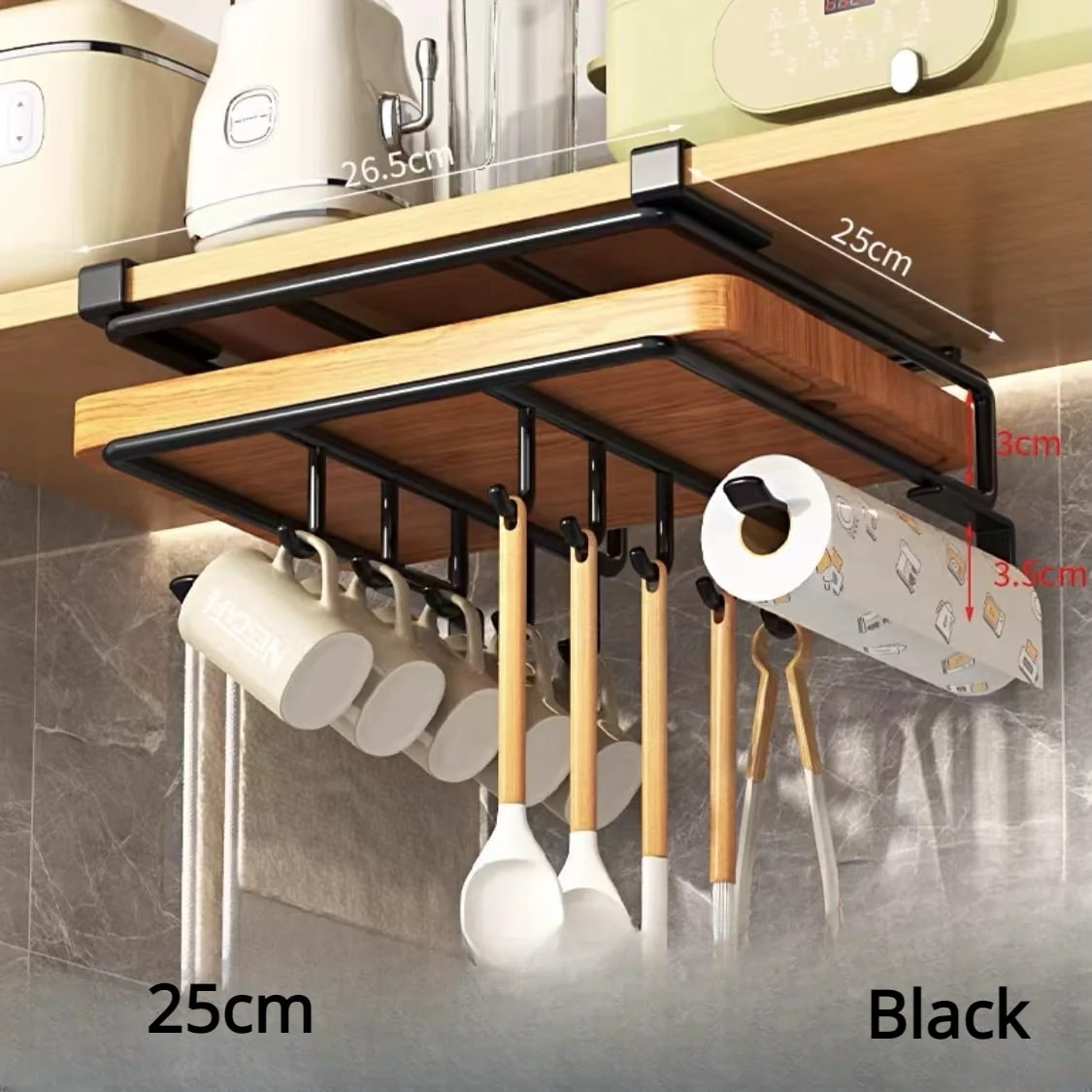 Étagère-de-rangement-innovant-noir-taille-M-style-cinq