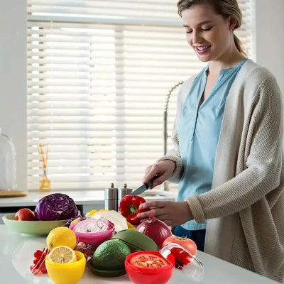Rangement Cuisine - Boîte de Conservation Alimentaire VeggieKeeper™ - Citron - Rangement Innovant