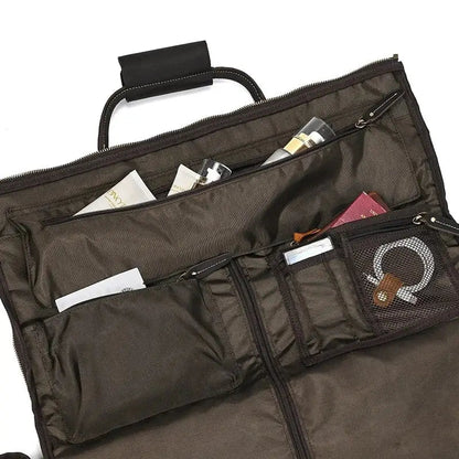 Sac de voyage - En cuir - Pliable - Compact - Marron - Rangement Innovant