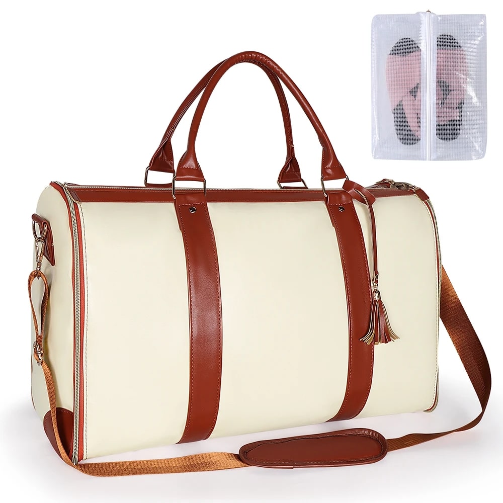 Sac de Voyage - Pliable - Pratique - Noir Marron - Rangement Innovant