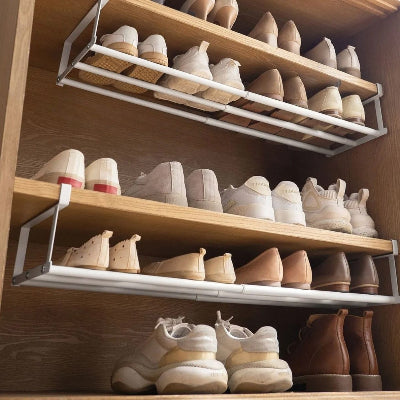 Étagère-chaussure-suspendue-extensible-rangement-innovant-dans-placard-chaussures