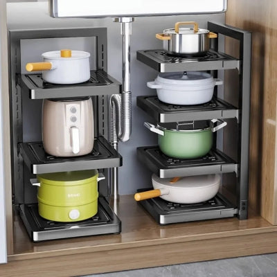 Étagère-cuisine-à-casseroles-rangement-innovant-sous-évier