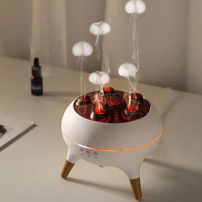 Humidificateur d air​ posé sur bureau blanc