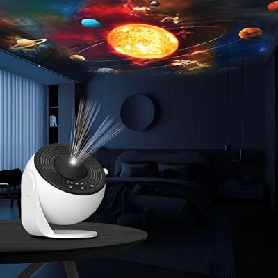 Projecteur LED blanc allumé projection système solaire