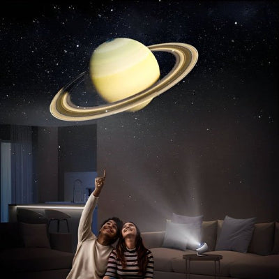 Projecteur LED noir projection saturne
