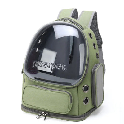 SAC A DOS - Pour Chat ou Petit Chien - Vert - Rangement Innovant