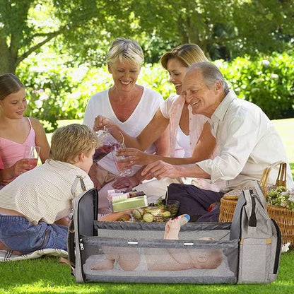 Sac de voyage à dos - A langer avec lit intégré - Rangement Innovant