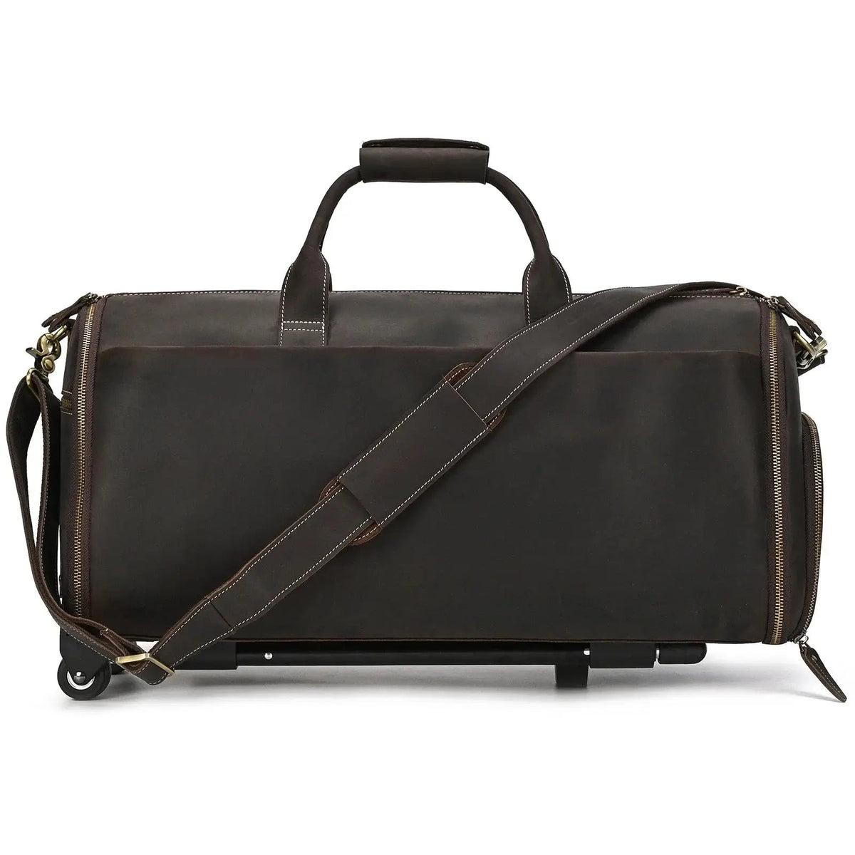 Sac de voyage - En cuir - Pliable - Avec Trolley - Rangement Innovant
