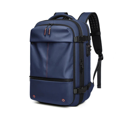 Sac a dos compressible sous vide sans pompe bleu