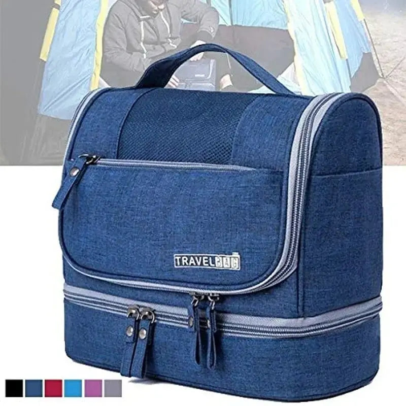 Trousse de Toilette - Compacte - Bleu marine - Rangement Innovant