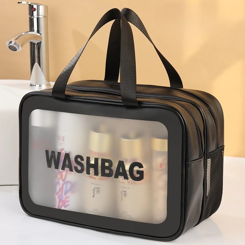 Trousse de Toilette Femme - Transparente - Rangement Innovant