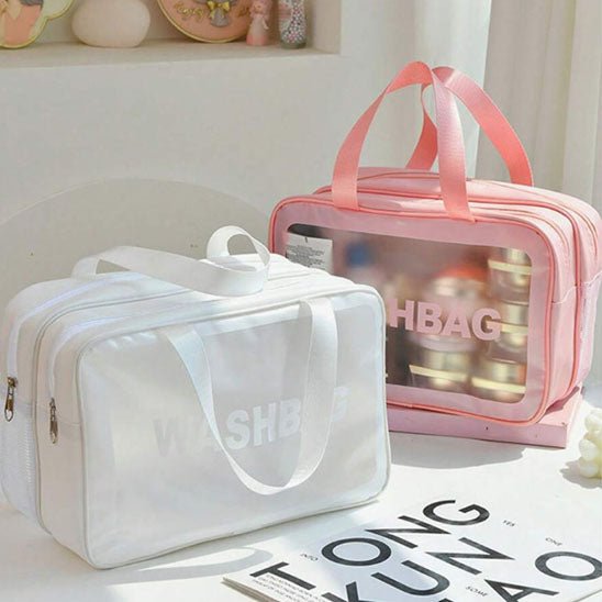 Trousse de Toilette Femme - Transparente - Rangement Innovant